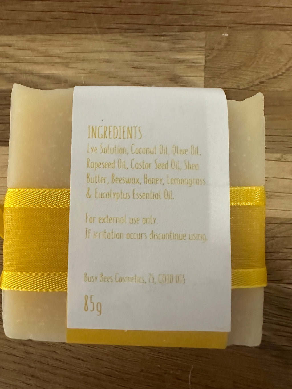 Honey Soap - Lemongrass & Eucalyptus