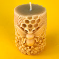 Large Bee on Honeycomb